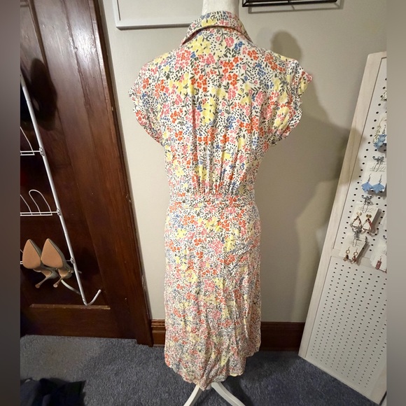 LOFT Multicolor Floral Midi Dress - Picture 3 of 4